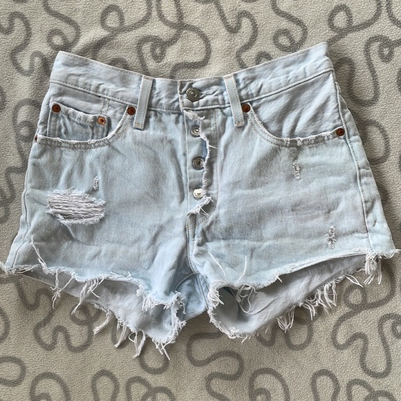 Levi's Pants - Levi’s 501 Distressed Light Wash Shorts